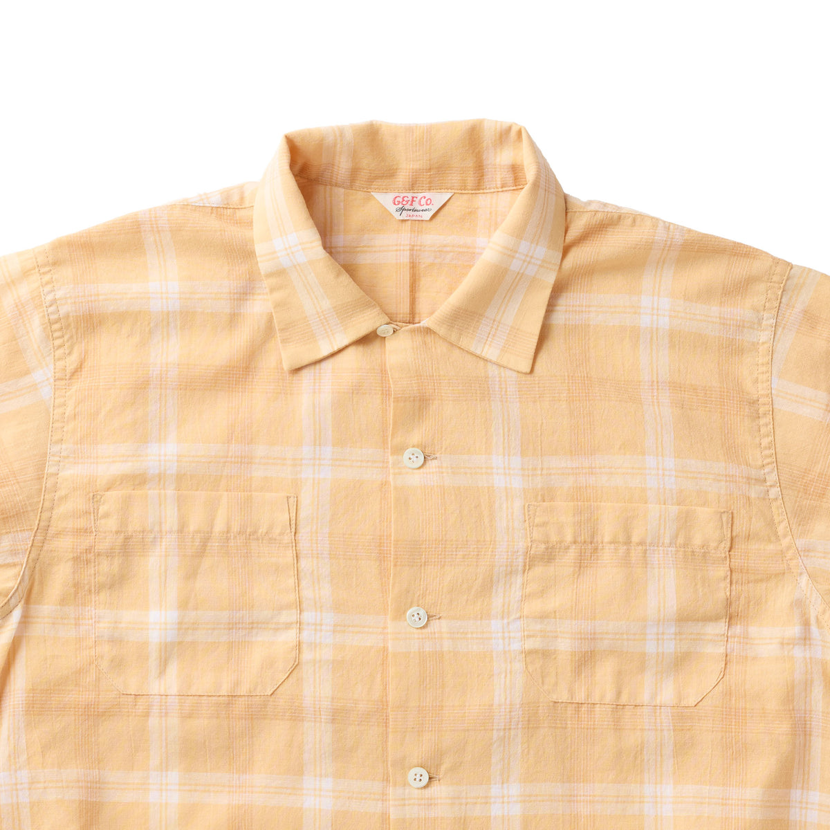 G&F Co. - COTTON CHECK SHIRTS S/S _ YELLOW – BITTERS STORE