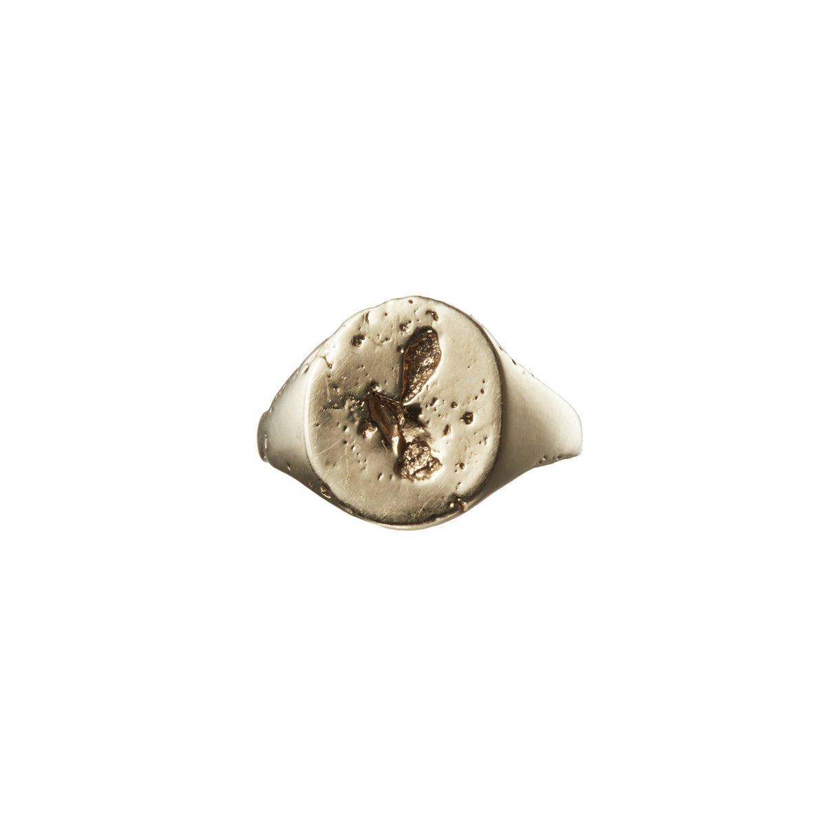 G&F Co.- OVAL SIGNET RING _ SILVER 925 & 18 GOLD COATING