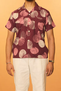 G&F Co. - HAWAIIAN SHIRT L/S _ BURGUNDY