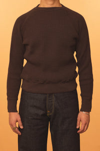 G&F Co.- BONE WAFFLE L/S TEE _ INK BLACK