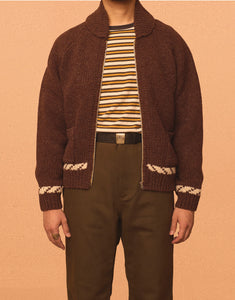 G&F Co.- KNIT JACKET _ BROWN