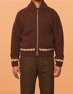 G&F Co.- KNIT JACKET _ BROWN