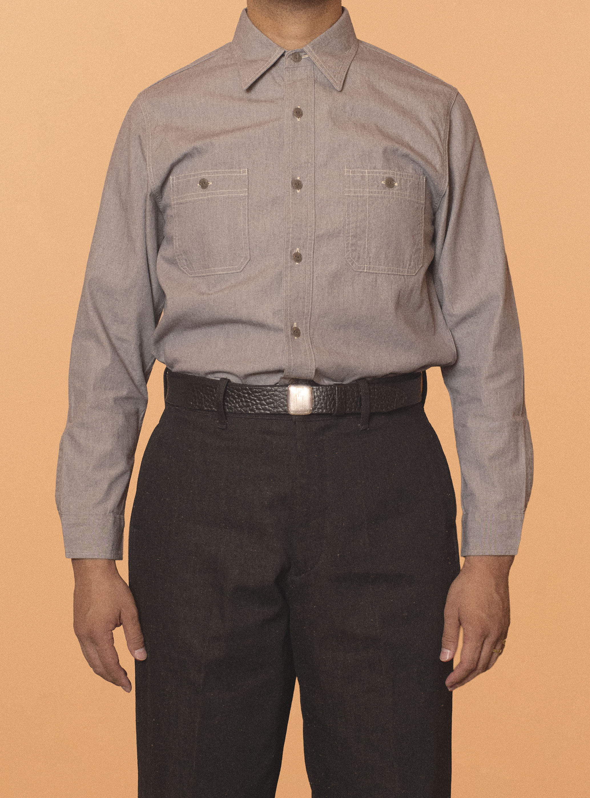 G&F Co. - CHAMBRAY SHIRT _ GRAY