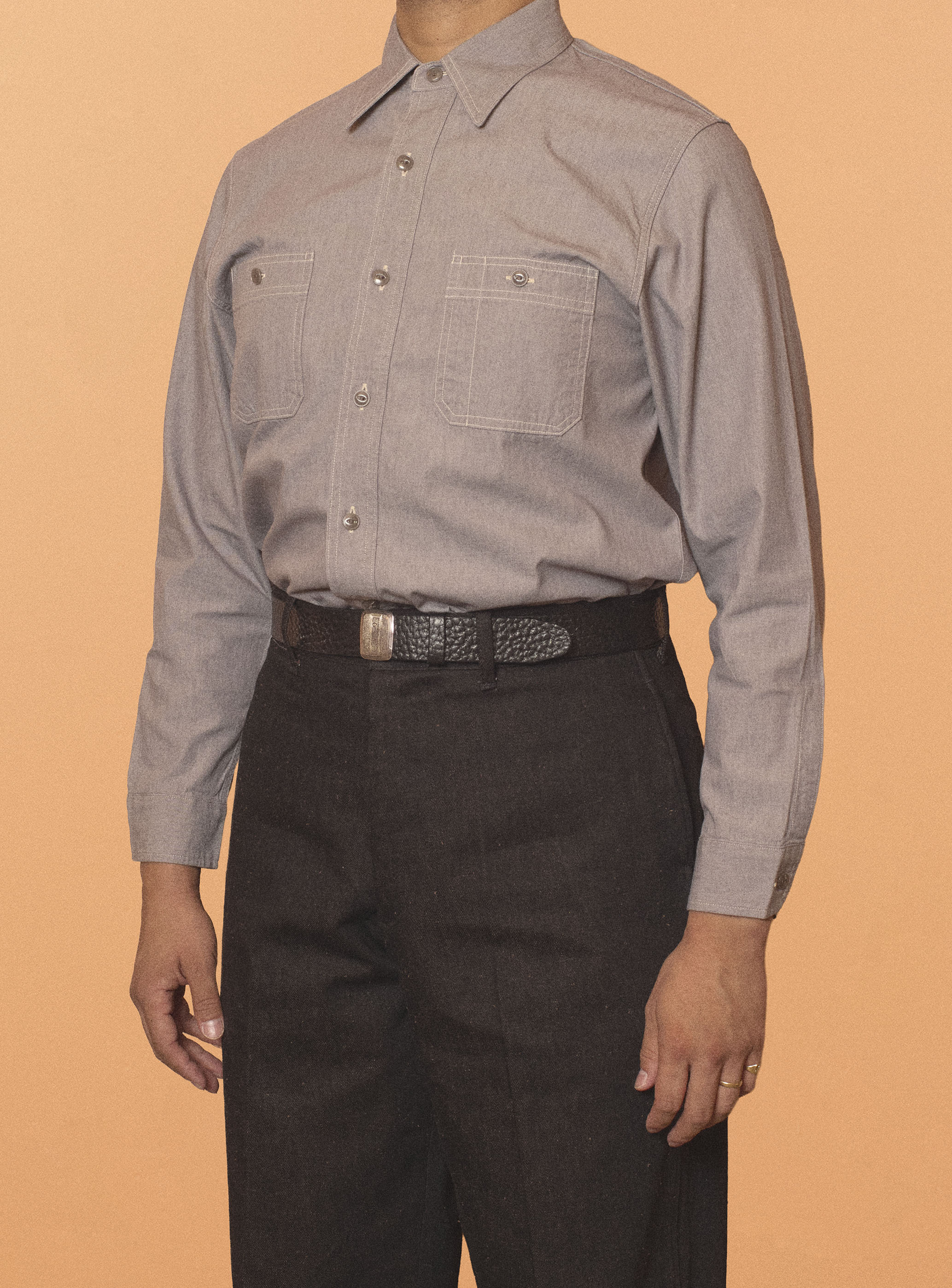 G&F Co. - CHAMBRAY SHIRT _ GRAY