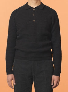 G&F Co. - KNIT POLO SHIRT _  BLACK
