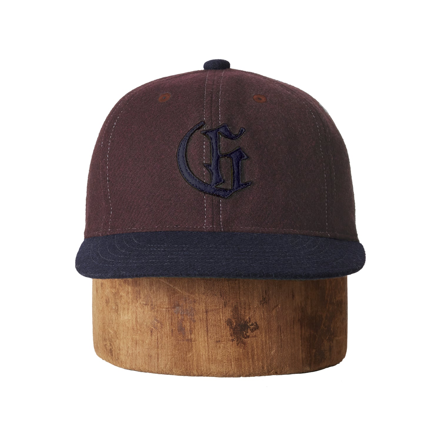 G&F Co.- BALL CAP_BURGUNDY × NAVY