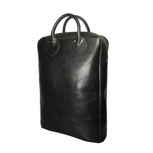 AELL SUPPLY _ ZIPPER LEATHER BAG _ BLACK