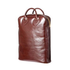 AELL SUPPLY _ ZIPPER LEATHER BAG _ BROWN