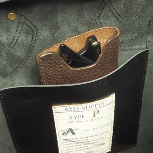 AELL SUPPLY _ ZIPPER LEATHER BAG _ BLACK