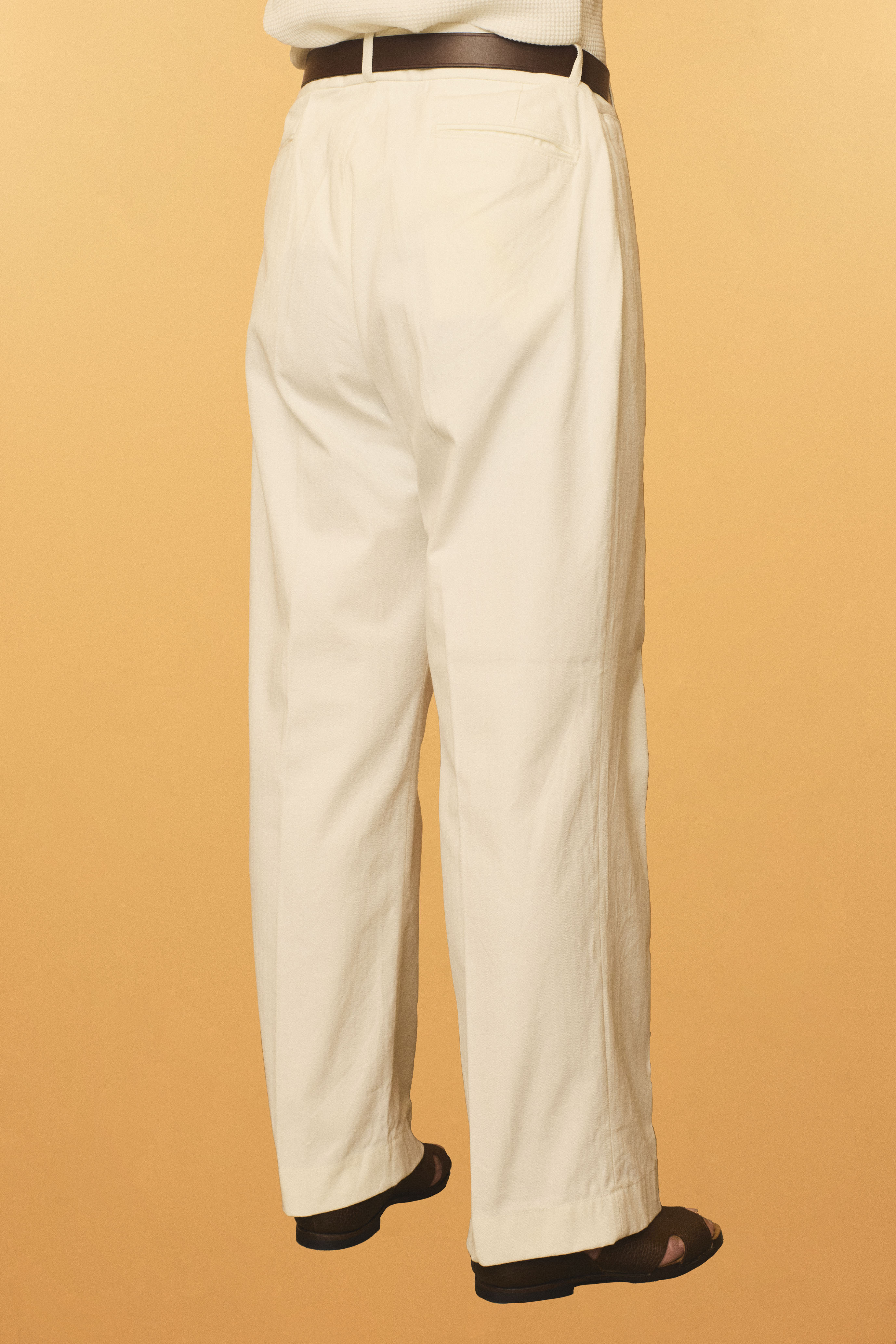 G&F Co.- HERRINGBONE TROUSER _ WHITE