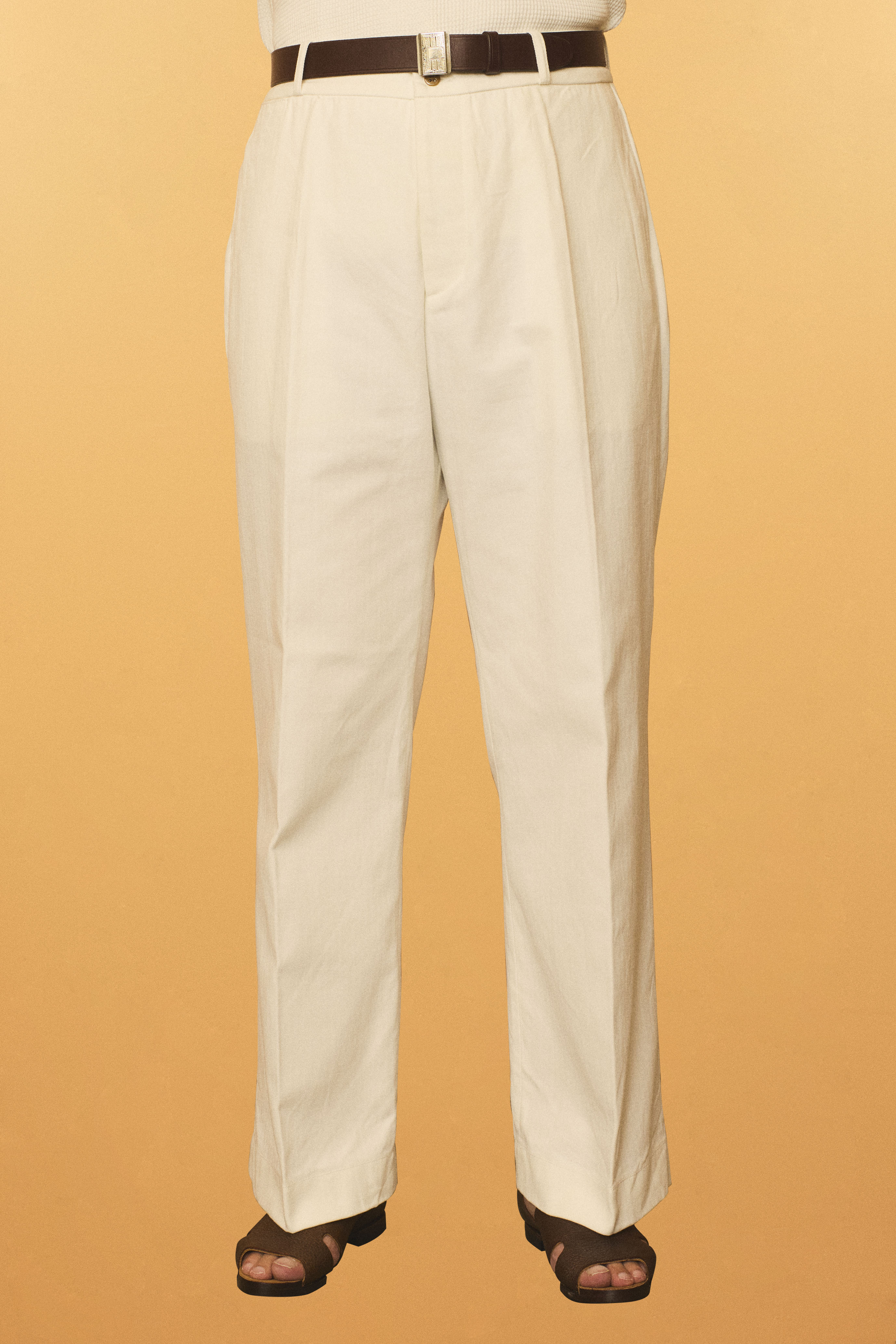 G&F Co.- HERRINGBONE TROUSER _ WHITE