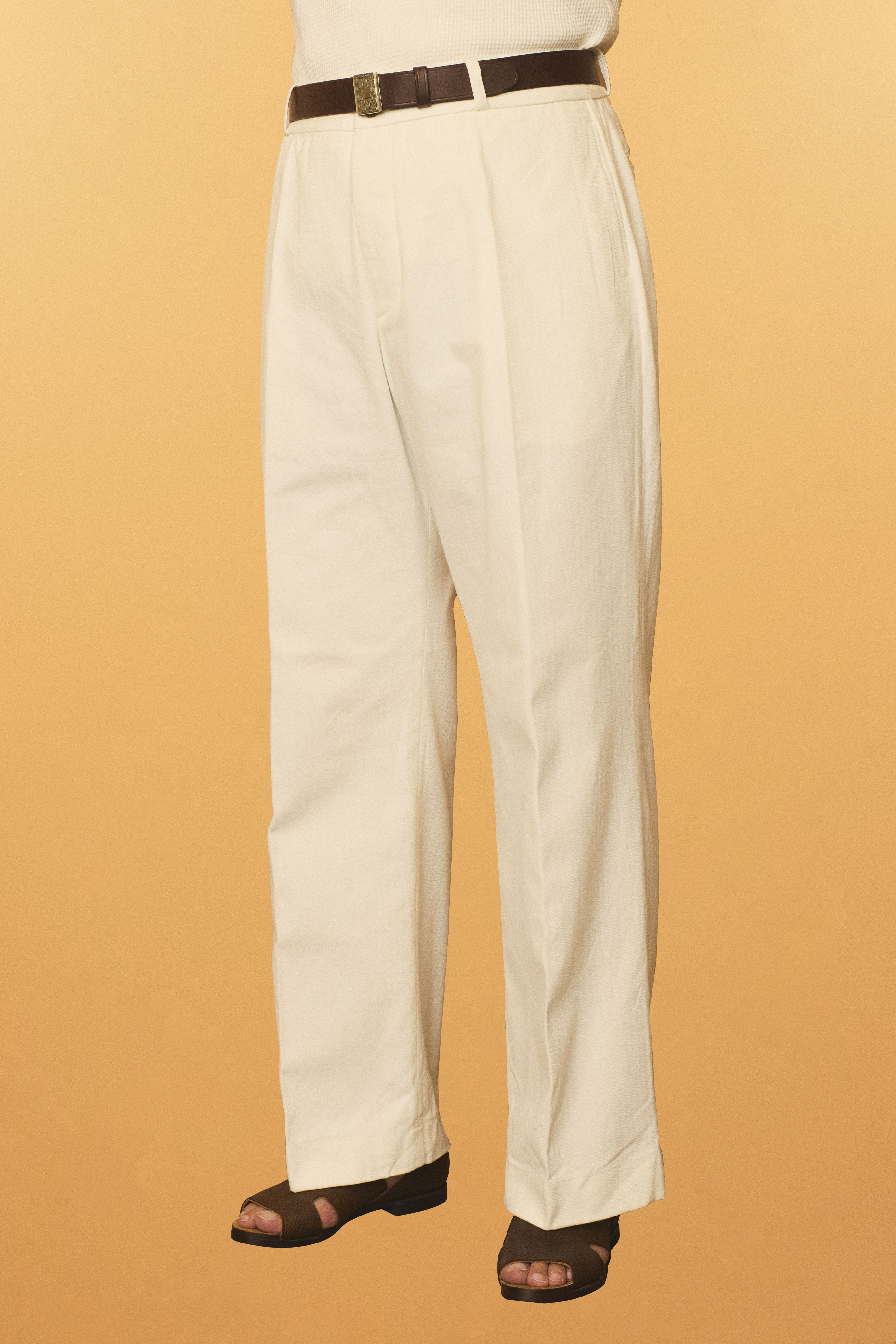 G&F Co.- HERRINGBONE TROUSER _ WHITE