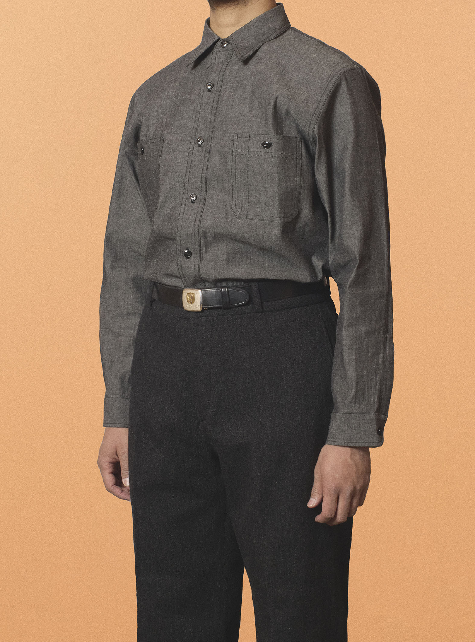 G&F Co. - CHAMBRAY SHIRT _ BLACK
