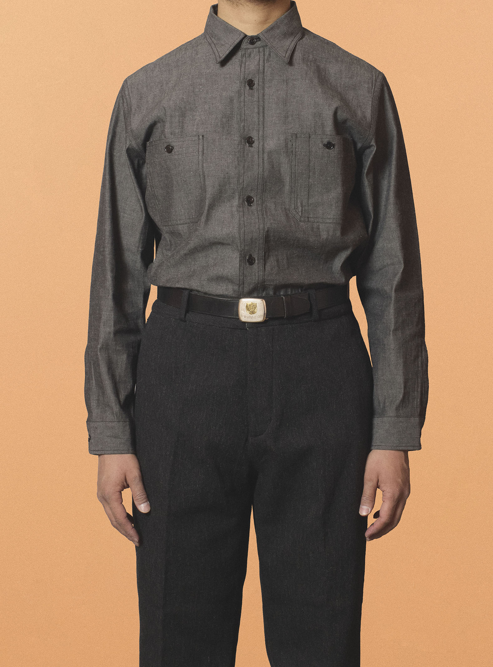 G&F Co. - CHAMBRAY SHIRT _ BLACK
