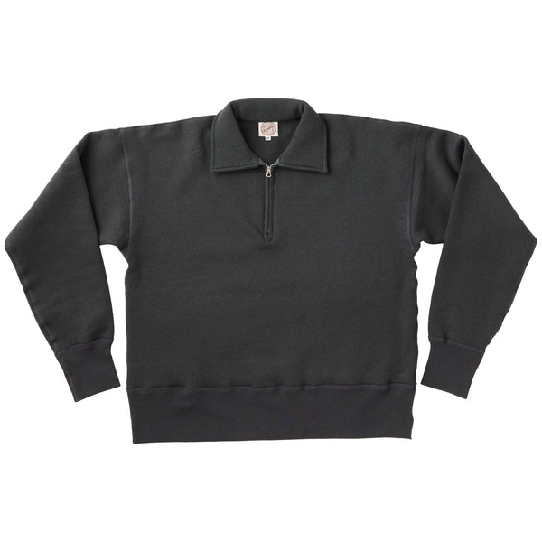 G&F Co.- HALFZIP SWEATSHIRTS _ INK BLACK – BITTERS STORE