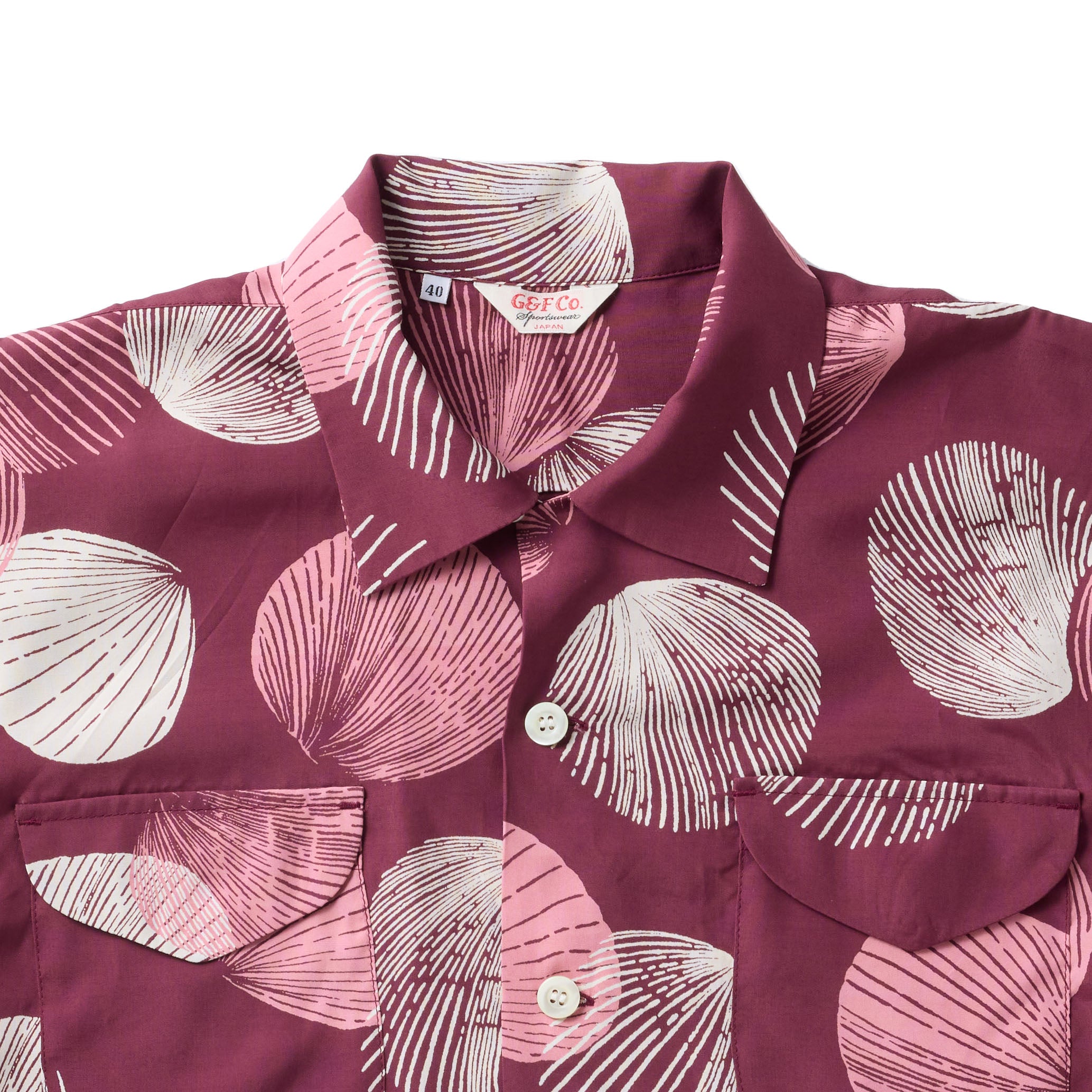 G&F Co. - HAWAIIAN SHIRT L/S _ BURGUNDY