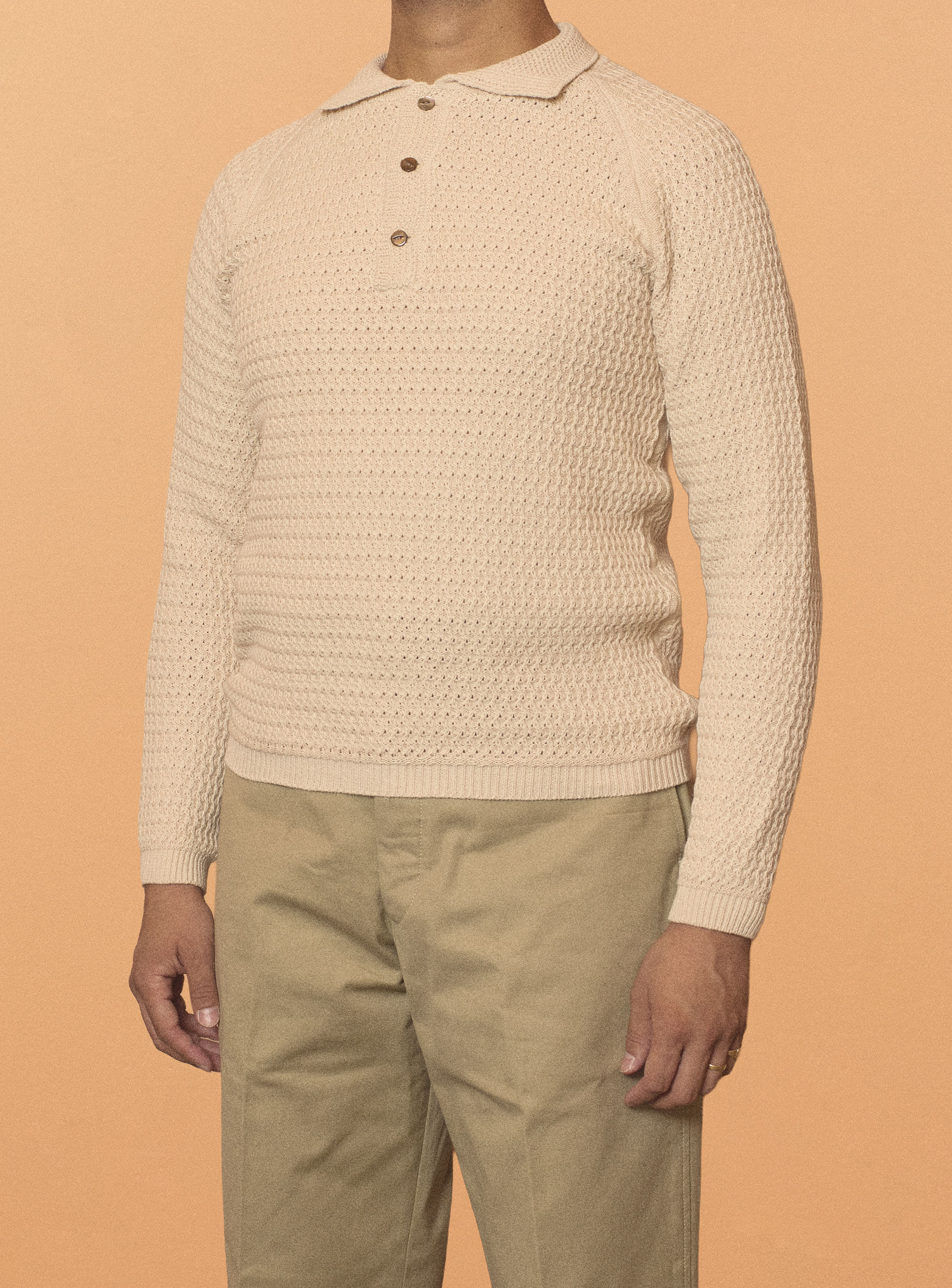 G&F Co. - KNIT POLO SHIRT _  IVORY