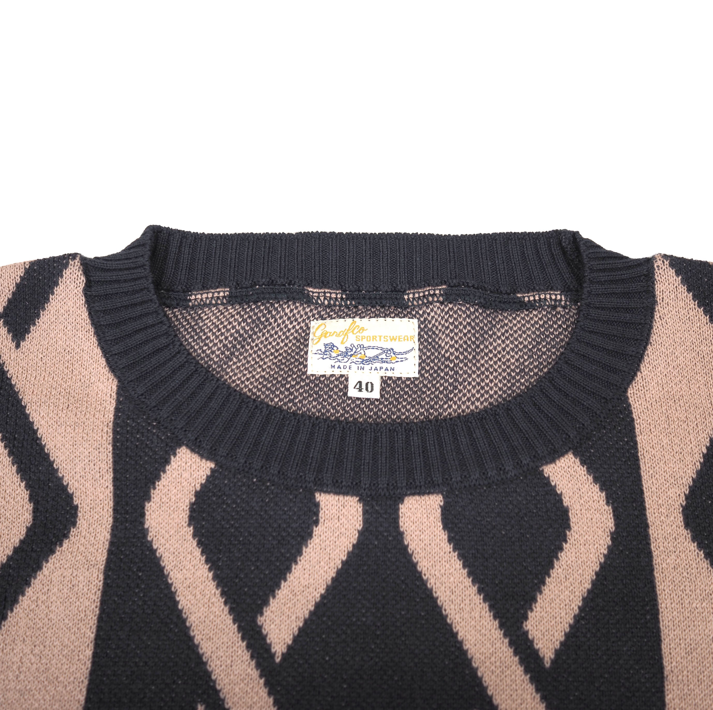 G&F Co.- JACQUARD  COTTON KNIT _ INK BLACK