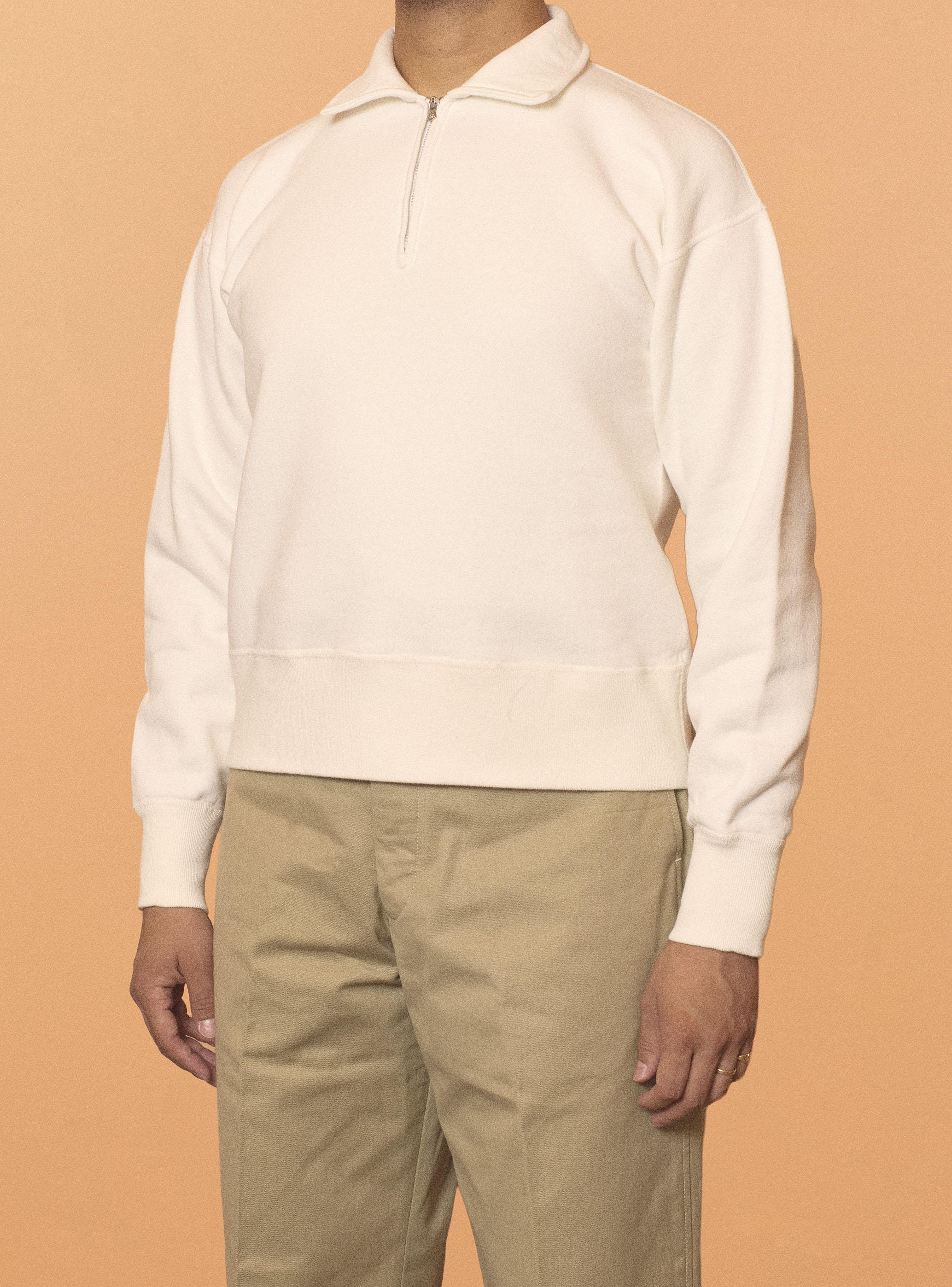 G&F Co.- HALFZIP SWEATSHIRTS _ WHITE
