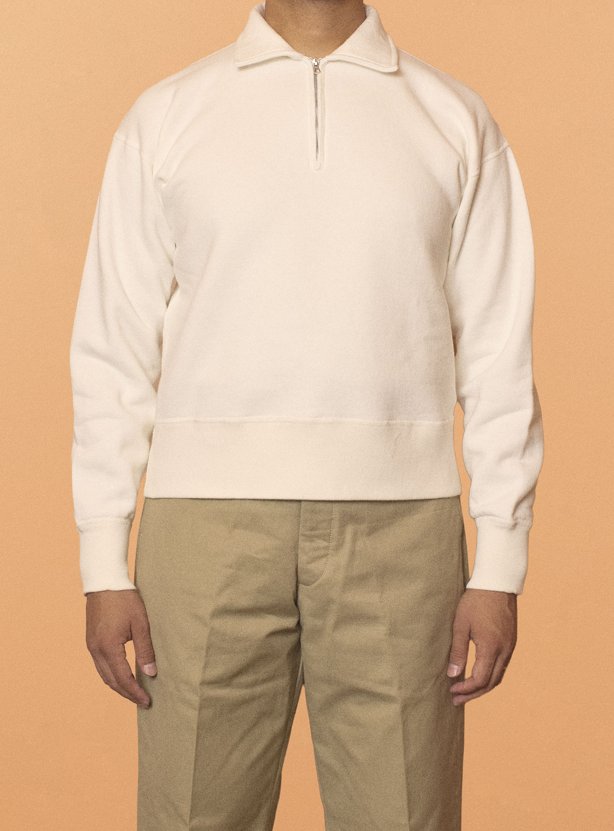 G&F Co.- HALFZIP SWEATSHIRTS _ WHITE