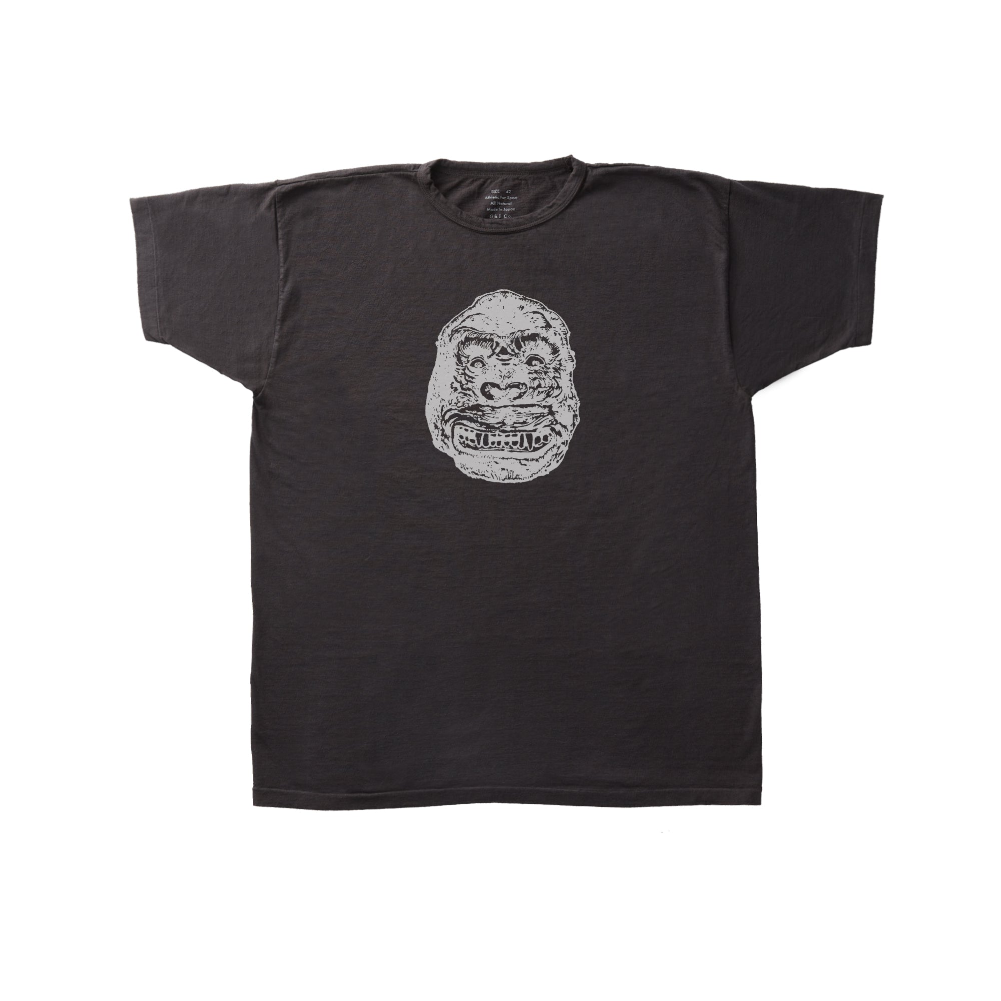 G&F Co.- 1940s SPORTS TEE _ GORILLA _INK BLACK