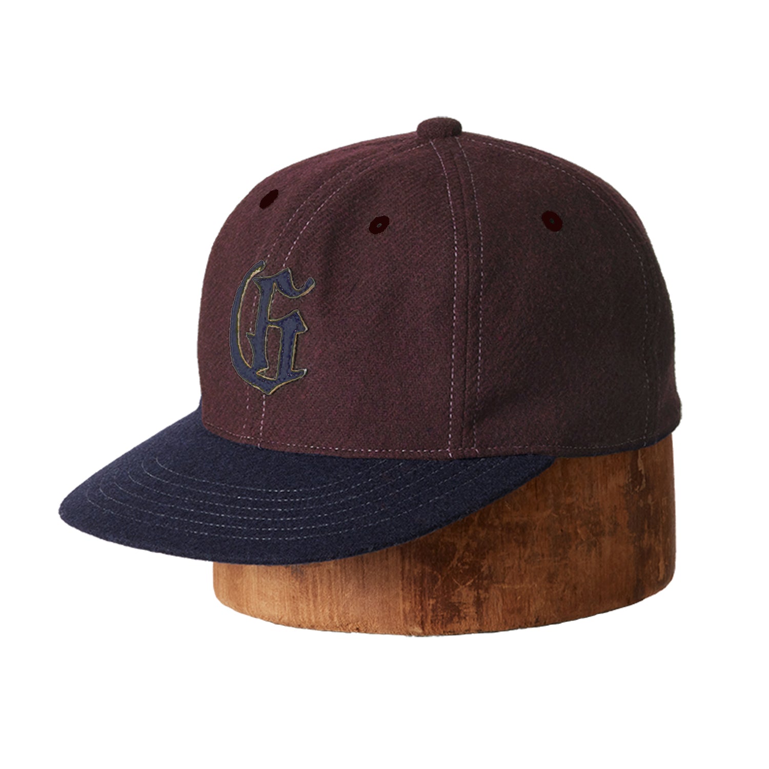 G&F Co.- BALL CAP_BURGUNDY × NAVY