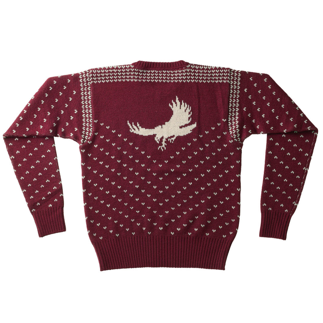 G&F Co.- EAGLE JACQUARD KNIT _ BURGUNDY