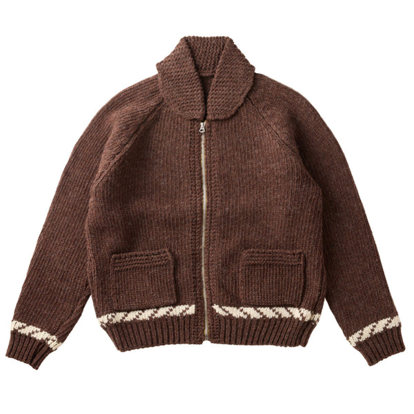 G&F Co.- KNIT JACKET _ BROWN – BITTERS STORE