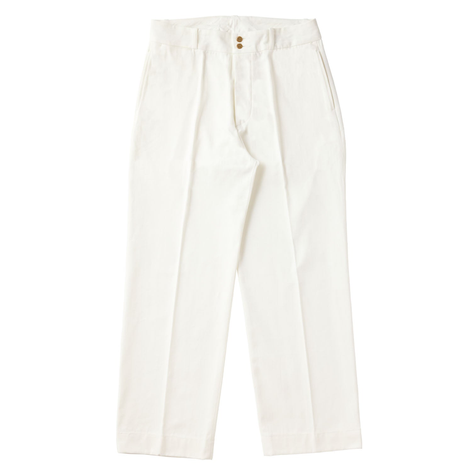 G&F Co.- HERINGBONE TROUSER _ WHITE