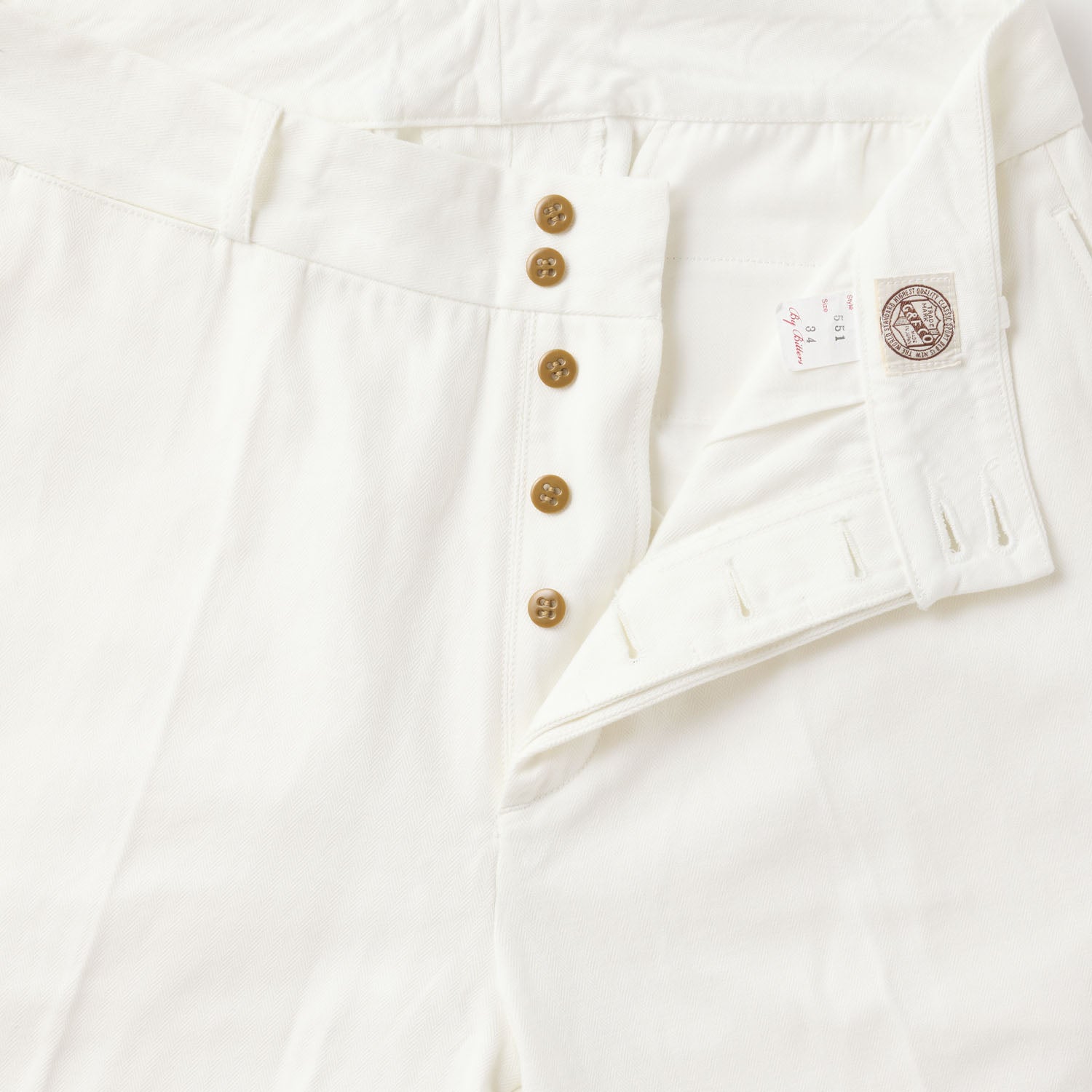 G&F Co.- HERINGBONE TROUSER _ WHITE