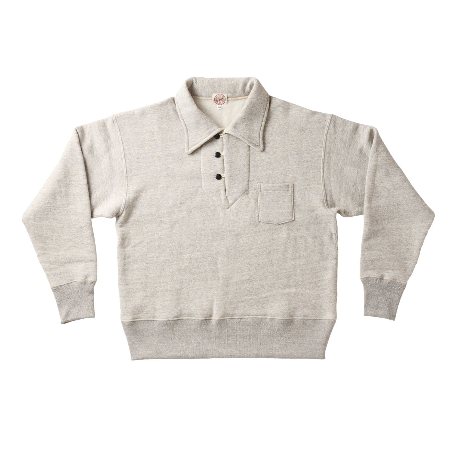 G&F Co.- BUTTON UP SWEATSHIRT _ HEATHER GRAY