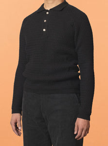 G&F Co. - KNIT POLO SHIRT _  BLACK