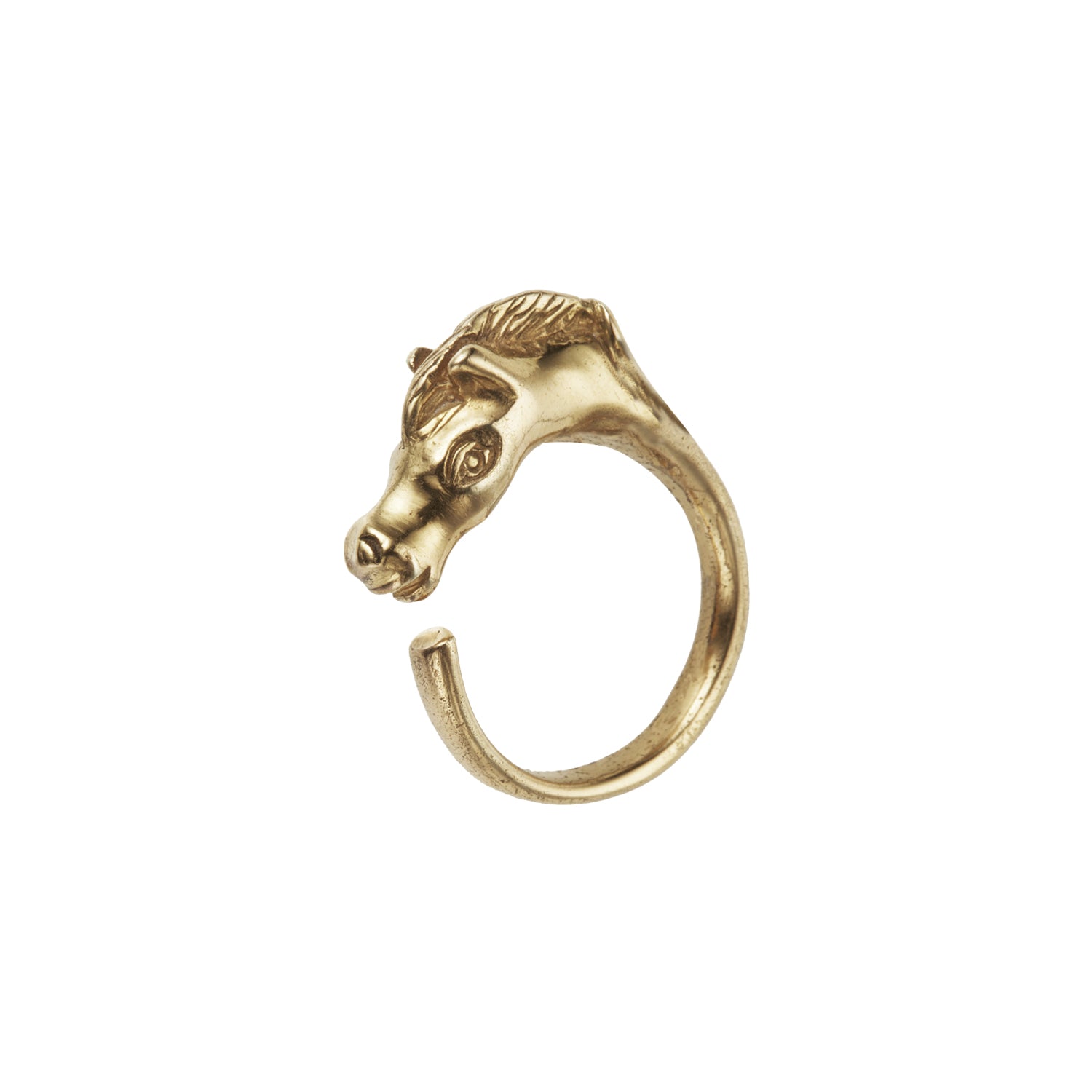 G&F Co.- HORSE RING _ SILVER 925 & 18 GOLD COATING